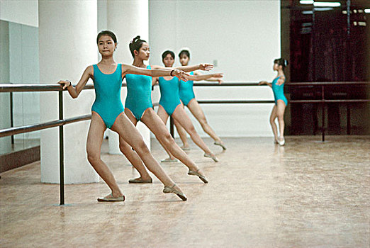 越南,胡志明市,女孩,训练,芭蕾舞