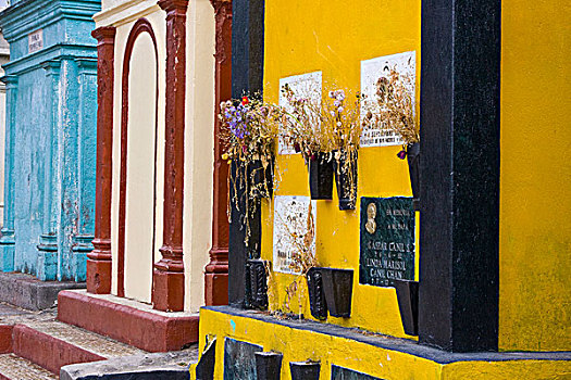 危地马拉,齐齐卡斯提南哥,墓地,一个,彩色,西高地,陵墓,尺寸,小,房子