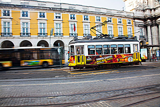 葡萄牙,里斯本,著名,老,有轨电车