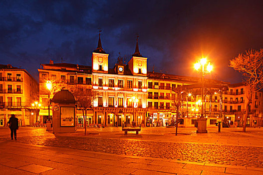 西班牙,塞戈维亚市,马约尔广场,市政厅