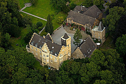 房子,城堡,山谷,庄园,天气,鲁尔区,北莱茵威斯特伐利亚,德国