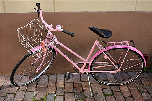 粉色,自行车
