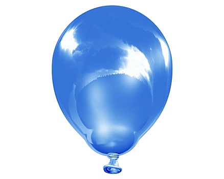 一个,影象,蓝色,气球