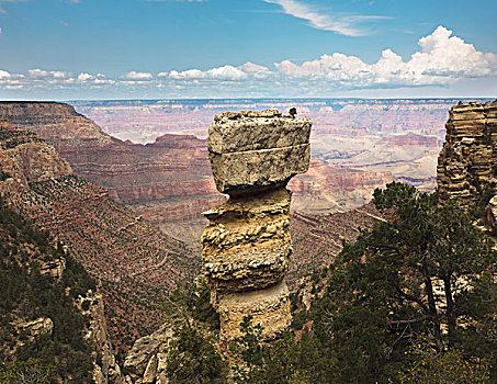 漂石,平衡,柱子,怪岩柱,大峡谷,亚利桑那,美国