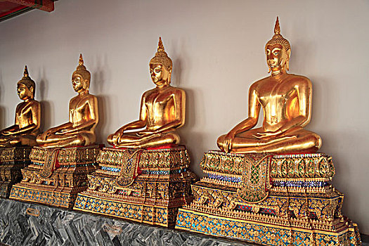 雕塑,沉思,佛,佛教,庙宇,寺院,曼谷,泰国,亚洲