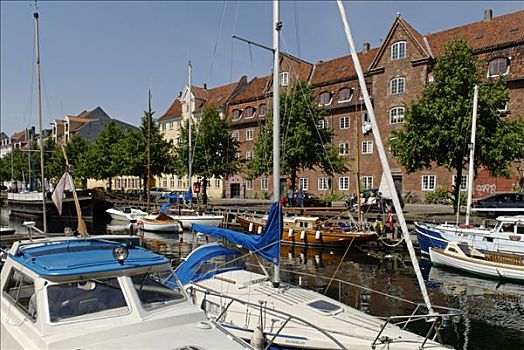 船,运河,哥本哈根,丹麦,斯堪的纳维亚,欧洲