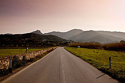 道路,山,乡村风光