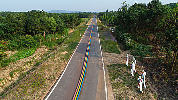 航拍江苏溧阳1号公路