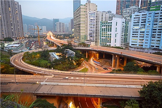 市区,高架路,香港