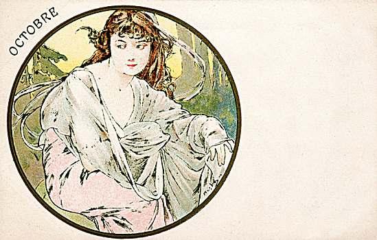 十月,19世纪,艺术家