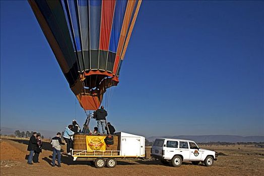 热气球,降落,南非