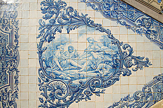 上光瓷砖,宫殿,阿尔加维,葡萄牙,欧洲
