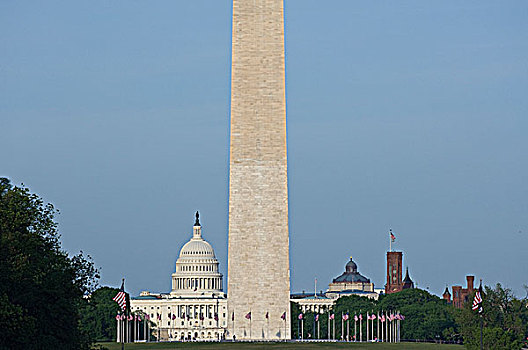 华盛顿纪念碑,国会山,华盛顿,华盛顿特区,美国