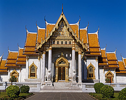寺院,大理石庙宇,曼谷,泰国,宗教