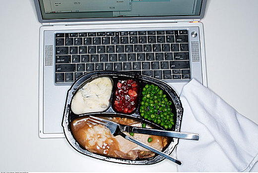 餐饭,笔记本电脑