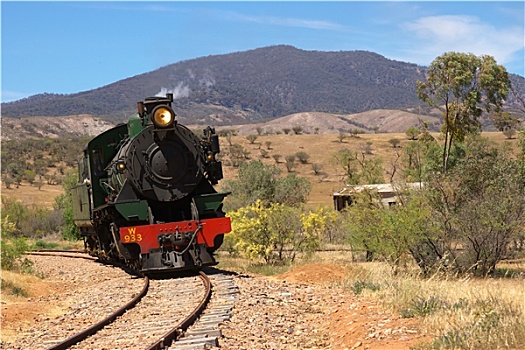 火车头,靠近,港口,南澳大利亚州