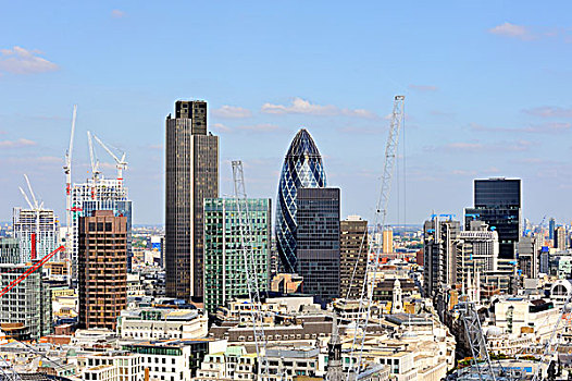 风景,上方,城市,伦敦,建筑起重机,英格兰,英国,欧洲