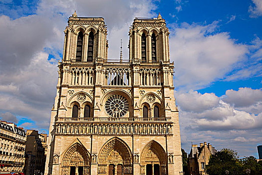 圣母大教堂,巴黎,法国,哥特式建筑