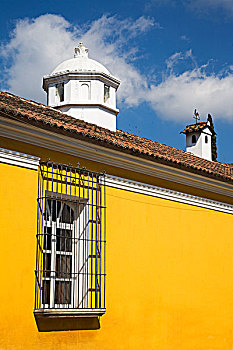 窗户,建筑,安提瓜岛,危地马拉
