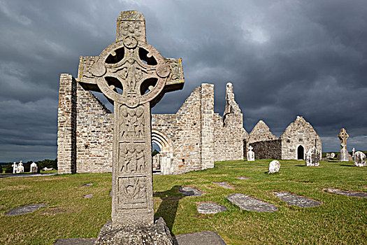 爱尔兰,场所,展示,十字架,宗教经文,遗址,大教堂
