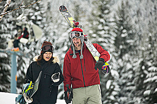滑雪者,享受,不列颠哥伦比亚省,加拿大