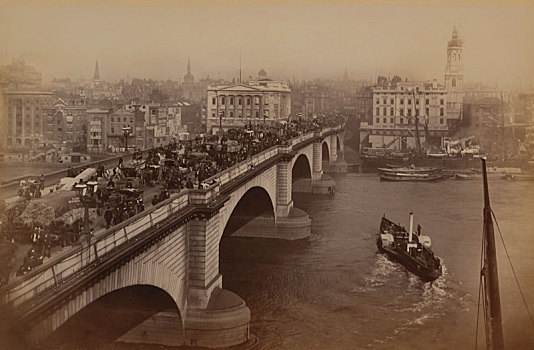 桥,泰晤士河,伦敦,英格兰,英国