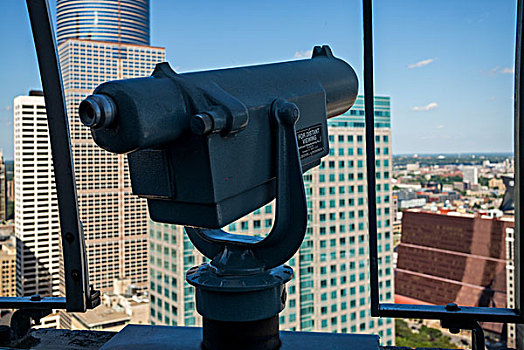 投币望远镜,市区,明尼阿波利斯,明尼苏达,美国