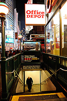 时代广场,地铁站,42街,曼哈顿,纽约,美国,北美