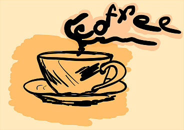 咖啡与花图片唯美漫画图片