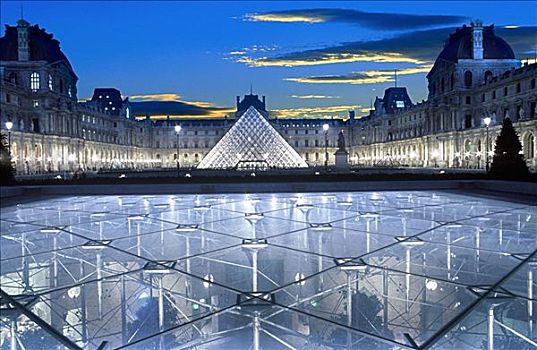 建筑,博物馆,卢浮宫,巴黎,法国