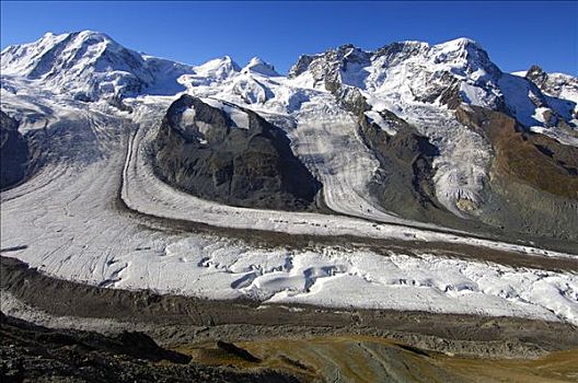 世界,冰河,策马特峰,瓦莱,瑞士