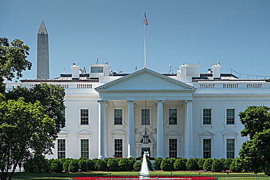 白宫,上面,华盛顿纪念碑,后面,华盛顿特区