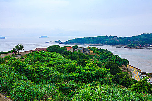 海湾,俯瞰,山海