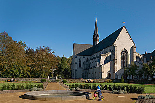 西多会,寺院,教堂,风景,巴洛克,花园,莱茵兰普法尔茨州,德国,欧洲
