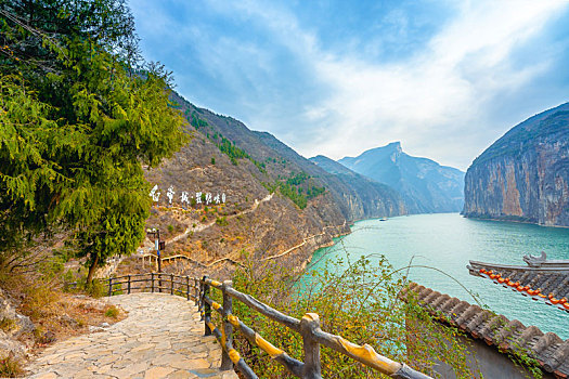 重庆市奉节县白帝城风景区,三峡夔门旅行风光图片