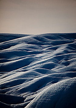 冰,沙丘,影子,冰河,北方,西部,格陵兰,七月,2009年
