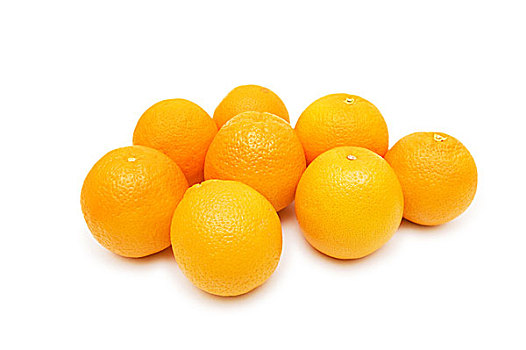 许多,橘子,隔绝,白色
