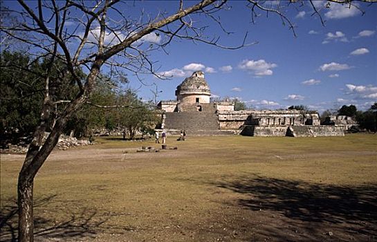 玛雅天文观象台,奇琴伊察,墨西哥,北美