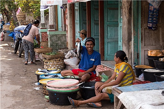 印度,传统,街边市场,巴厘岛