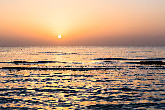 日出,上方,地中海,塞浦路斯