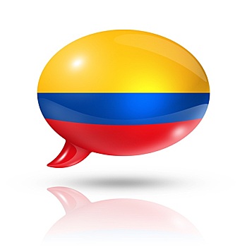 哥伦比亚,旗帜,对话气泡框