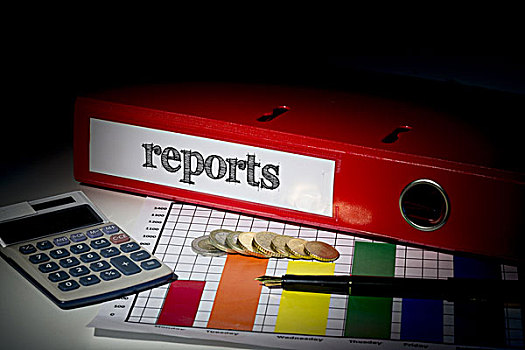 报告,红色,商务,活页文件夹