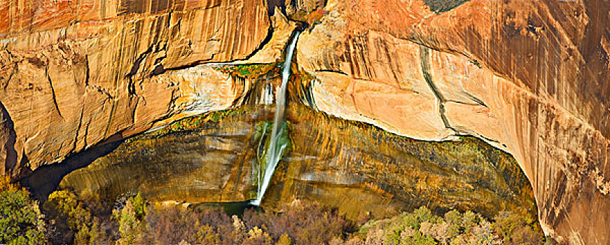 溪流,瀑布,大阶梯-埃斯卡兰特国家保护区,犹他