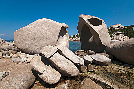 岩石构造,贝劳,萨丁尼亚,意大利,欧洲