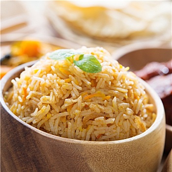 特写,印度饮食,米饭