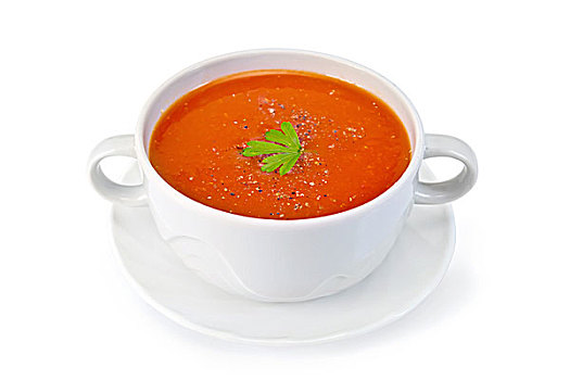 汤,西红柿,西芹,白色,碗,碟