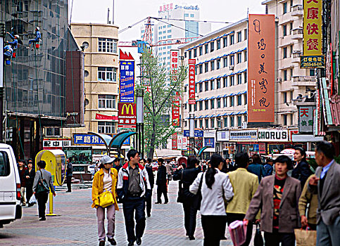 人,街上,中国