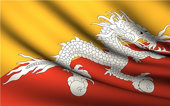飞,旗帜,不丹,国家,收集