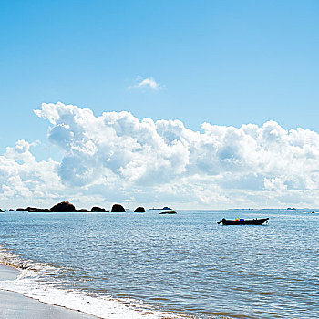 海滩,海洋,白天,放松,风景