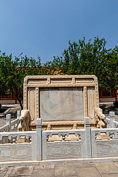 北京故宫西六宫永寿宫前石影壁